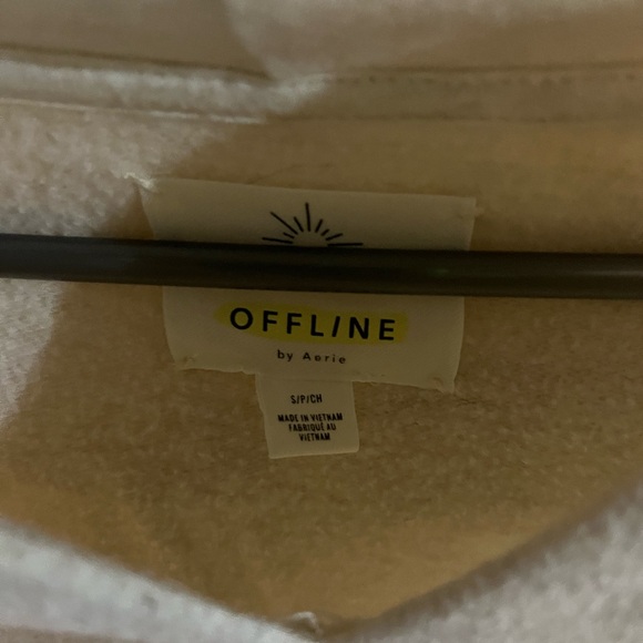 AERIE OFFLINE OTT FLEECE CROPPED HOODIE - Picture 3 of 4
